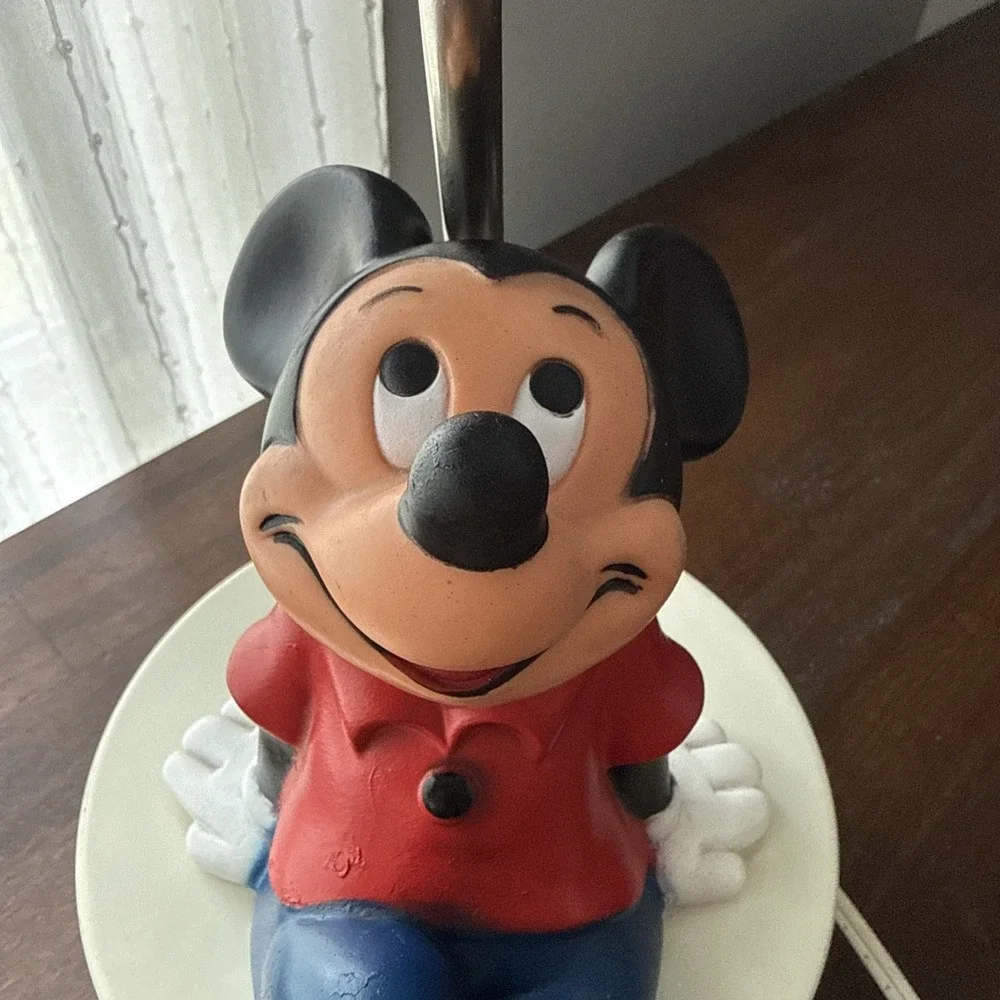 Vintage Walt Disney Mickey Mouse Nursery Lamp / Night Light 1980s Works
